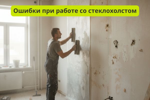 Ошибки при работе со стеклохолстом фото